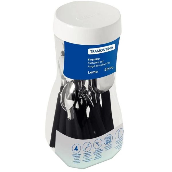 FAQUEIRO LEME 20PC INOX - TRAMONTINA PRETO