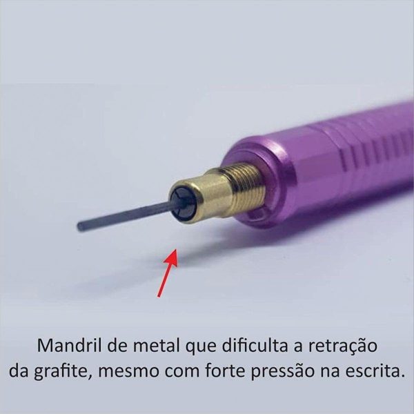 PENTEL - LAPISEIRA 0,7MM - METALIZADA AZUL (CX 6 UNID.) - Imagem 2