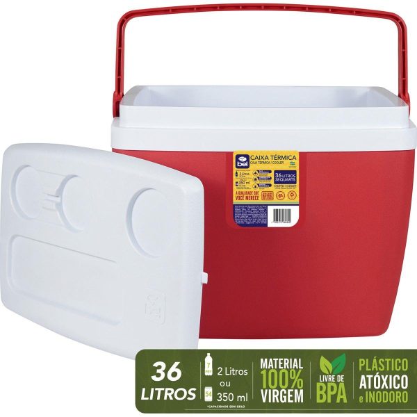 BEL - CAIXA TÉRMICA 19L - VERMELHO - Imagem 7