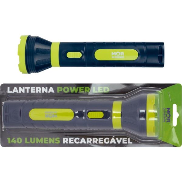 MOR - LANTERNA POWER LED - PRETA/AMARELA - Imagem 5