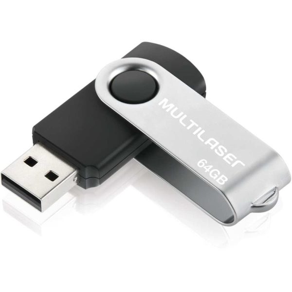 MULTILASER - PEN DRIVE TWIST 64GB