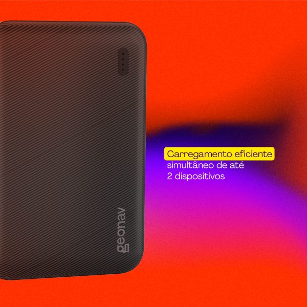 CARREGADOR PORTÁTIL UNIVERSAL 5.000mAh Geonav Essential Preto - Imagem 3