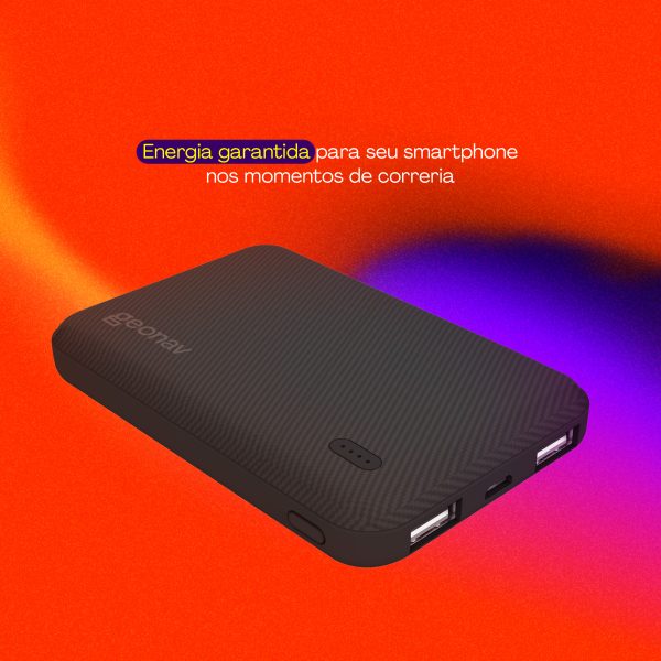 CARREGADOR PORTÁTIL UNIVERSAL 5.000mAh Geonav Essential Preto - Imagem 6