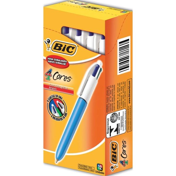 BIC - CANETA TRADICIONAL 4 CORES (CX 12 UNID.) - Imagem 2