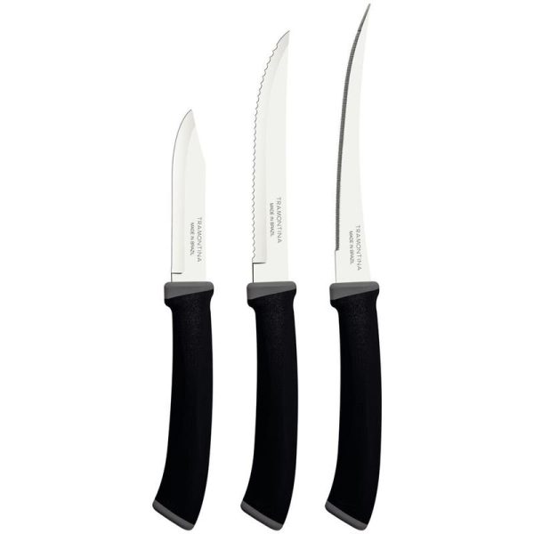 FACA - TRAMONTINA - JOGO FELICE 3PCS INOX CABO - Imagem 2