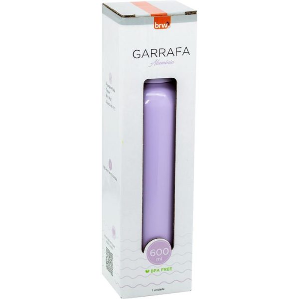 GARRAFA DE ALUMÍNIO 600ML - BRW  LILÁS - Imagem 2