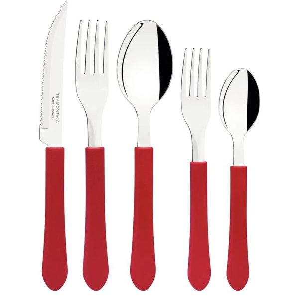 FAQUEIRO LEME 20PC INOX - TRAMONTINA VERMELHO - Imagem 2