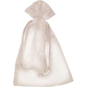 KIT - SACO DE ORGANZA 25X36CM - BRANCO (PACTE 10 UNID.)