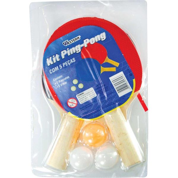 WESTERN - KIT JOGO 5 PÇS PING PONG