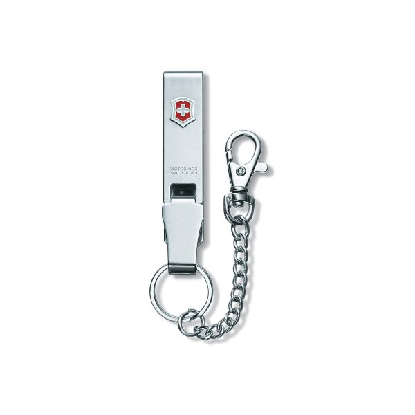 CHAVEIRO MULTICLIP CROMADO C/ MOSQUETÃO E CORRENTE