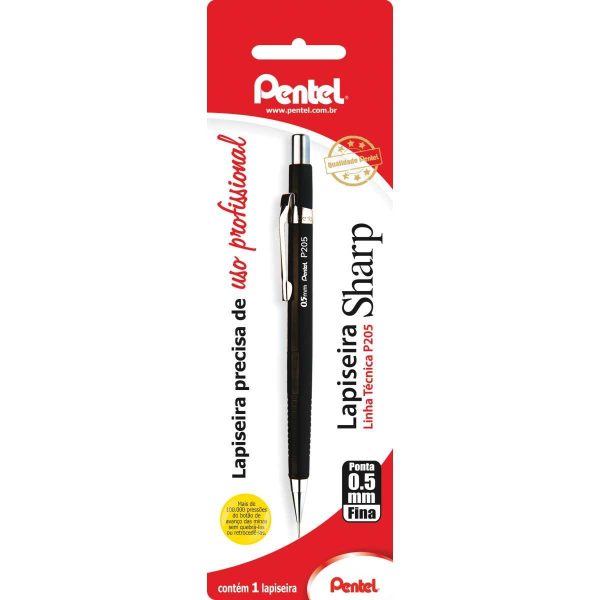PENTEL - LAPISEIRA 0,5MM - PRETO - Imagem 2